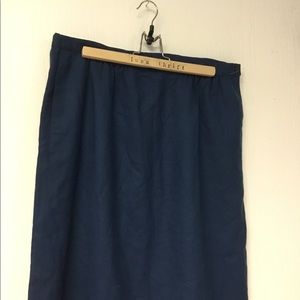 Pendleton Navy wool pencil skirt
